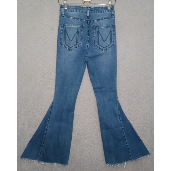 Show Me Your MuMu Berkeley Bells Jeans 28 Super Flare Bell Bottoms Distressed - Picture 2 of 13